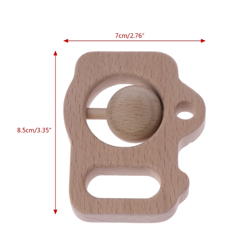 

Baby Camera Beech Wood Rattle Teethers Hand Montessori Toy Play Gym Chew Toys