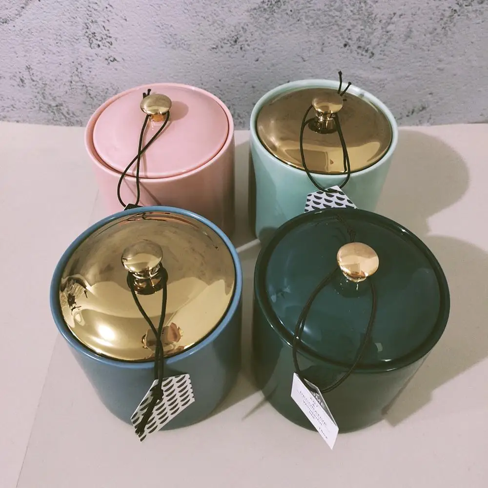 Цветной подсвечник Morandi с крышкой баночка для свечей ароматерапии подсвечники