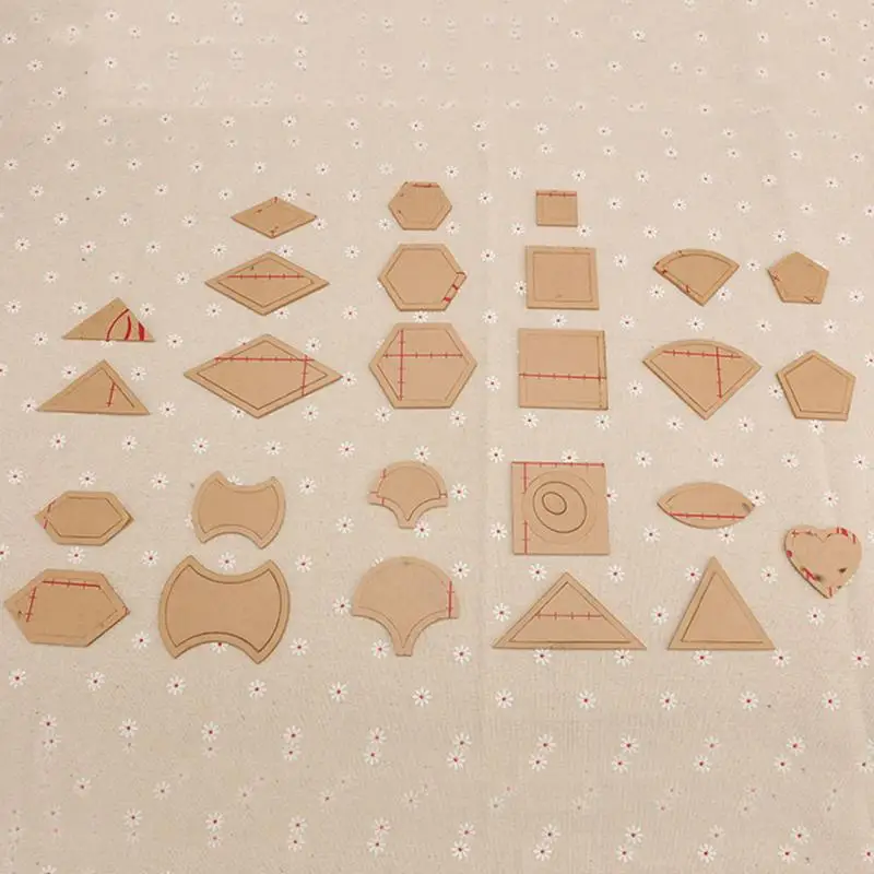 Набор из 27 многоразовых лоскутных шаблонов для шитья рукоделия Аксессуары