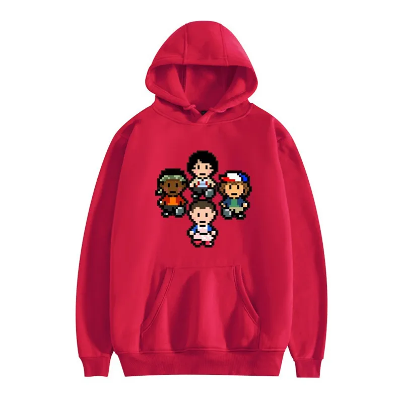 

2020 Trendy Faces Stranger Things Hooded Mens Hoodies and Sweatshirts Oversized for Autumn with Hip Hop Winter Hoodies Men Brand
