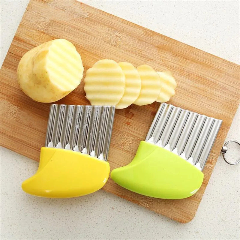 

Wave Onion Potato Slices Wrinkled French Fries Salad Corrugated Cutting Chopped Potato Slices Knife Convenient Gadgets Kitchen
