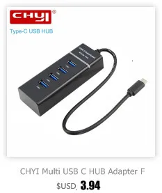 CHYI Multi USB C HUB Adapter For Macbook Pro High Speed 4 Port USB Hub 3.0 Type C OTG Hab Splitter For PC Computer Accessories