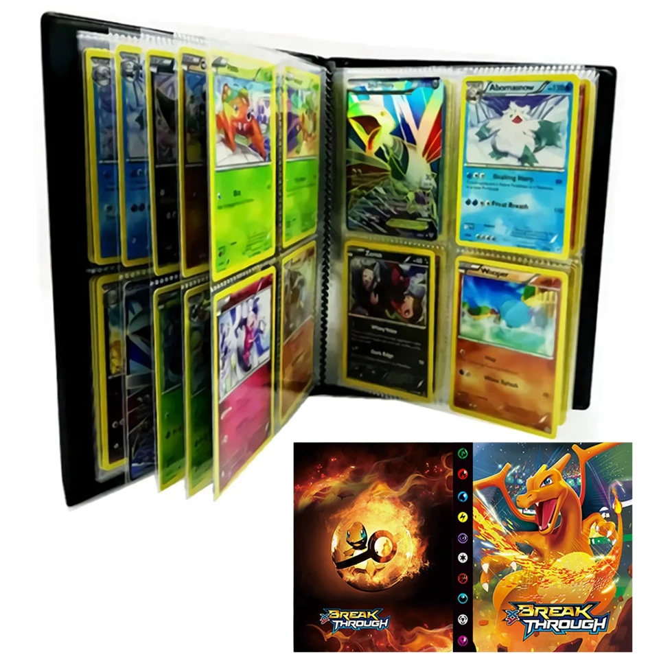 4 кармана 240 шт. альбом с покемонами книга игрушек дисплей Покемон Charizard игра
