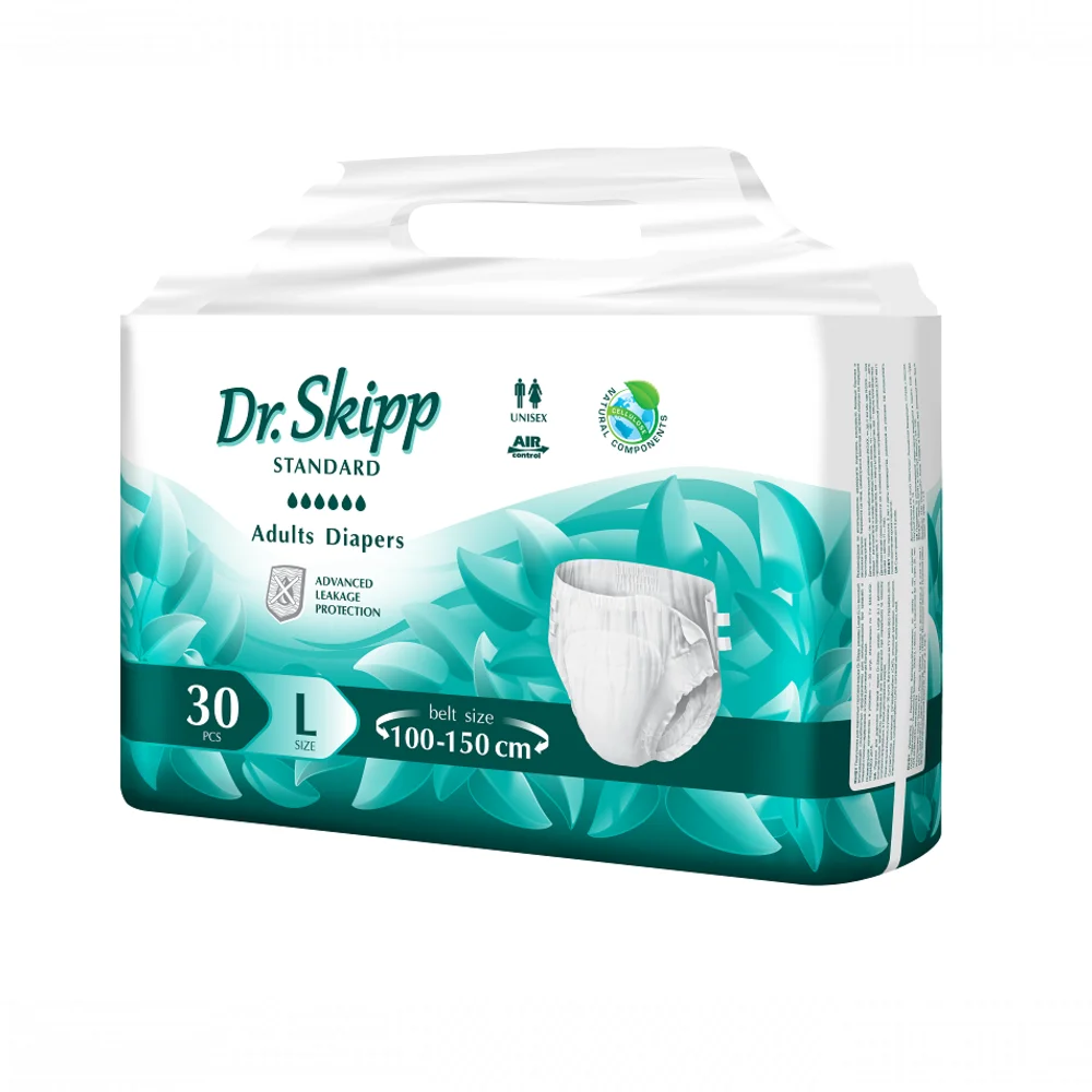 Подгузники для взрослых Dr.Skipp Standard размер L-3 (100-150 см) 30 шт. 8020 |