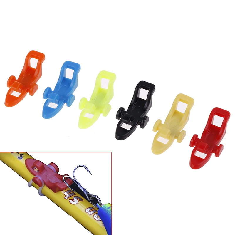 

Fishing Hook Keeper Fishing Rod Lure Bait Safety Holder Plastic Hanger Fish Tackle Gadgets Accessories Tool Pesca 6 Colors