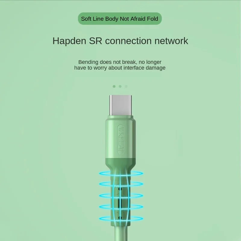 

5A fast charging mobile phone data cable USB Type-C liquid silicone data cable suitable for Samsung, Xiaomi, HTC, Huawei