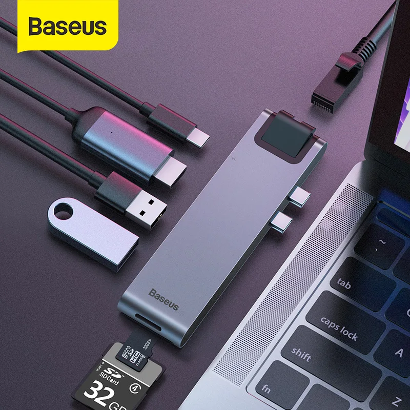 USB-концентратор Baseus 7 в 1 с портами USB Type-C и 3 0 | Компьютеры офис
