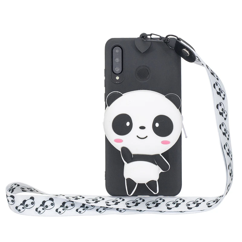 Black Cute Panda Чехол с бумажником для huawei P30 P20 P10 Lite P10 P9 P8 P Smart плюс Z Коврики 10 20 30 Pro 3D Носки с рисунком медведя из мультика мягкий чехол Coque Funda - Цвет: Black Cute Panda