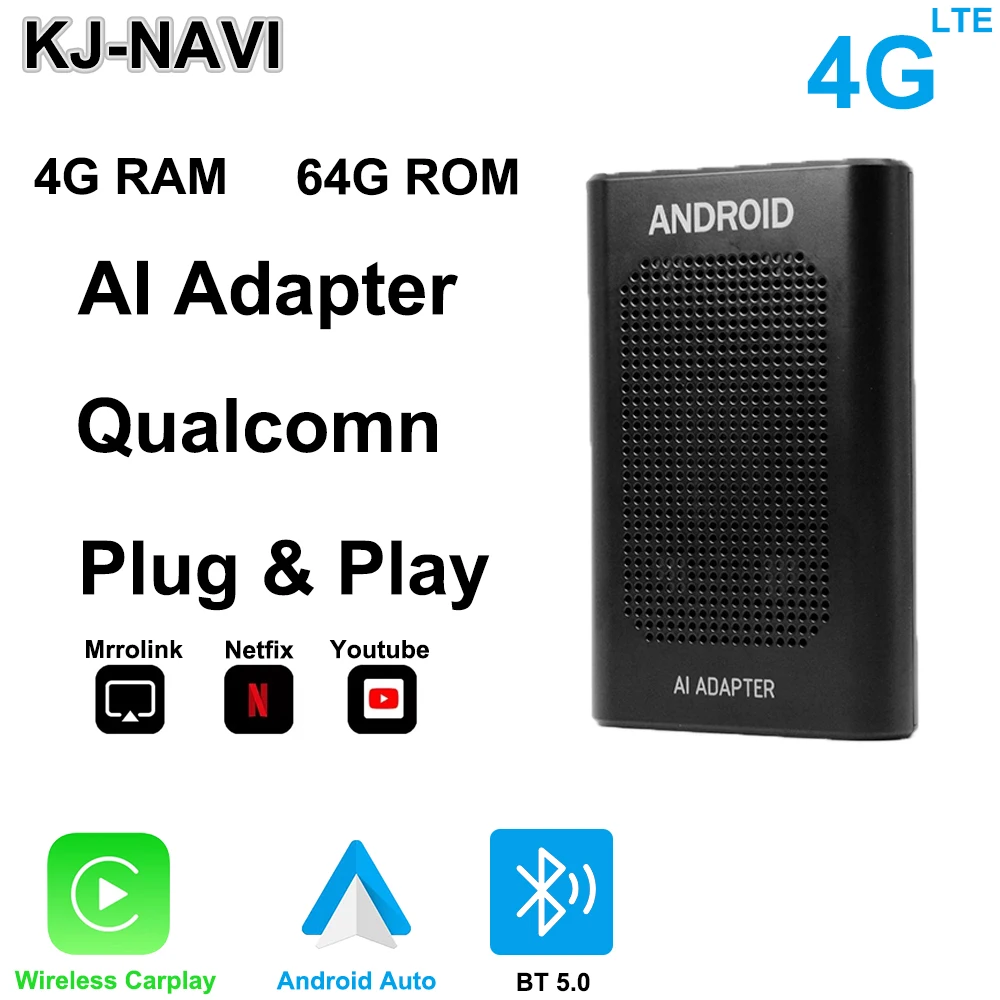 

Для Carplay 4 + 64G Ai Box Автомобильный мультимедийный плеер Android 10 Ai Box беспроводной Mirror Link Автомобильный плеер USB TV Box