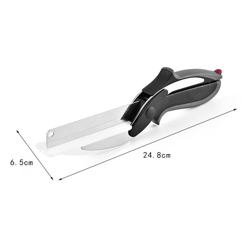 2 в 1 измельчитель для еды нож из нержавеющей стали ножницы овощерезка резак