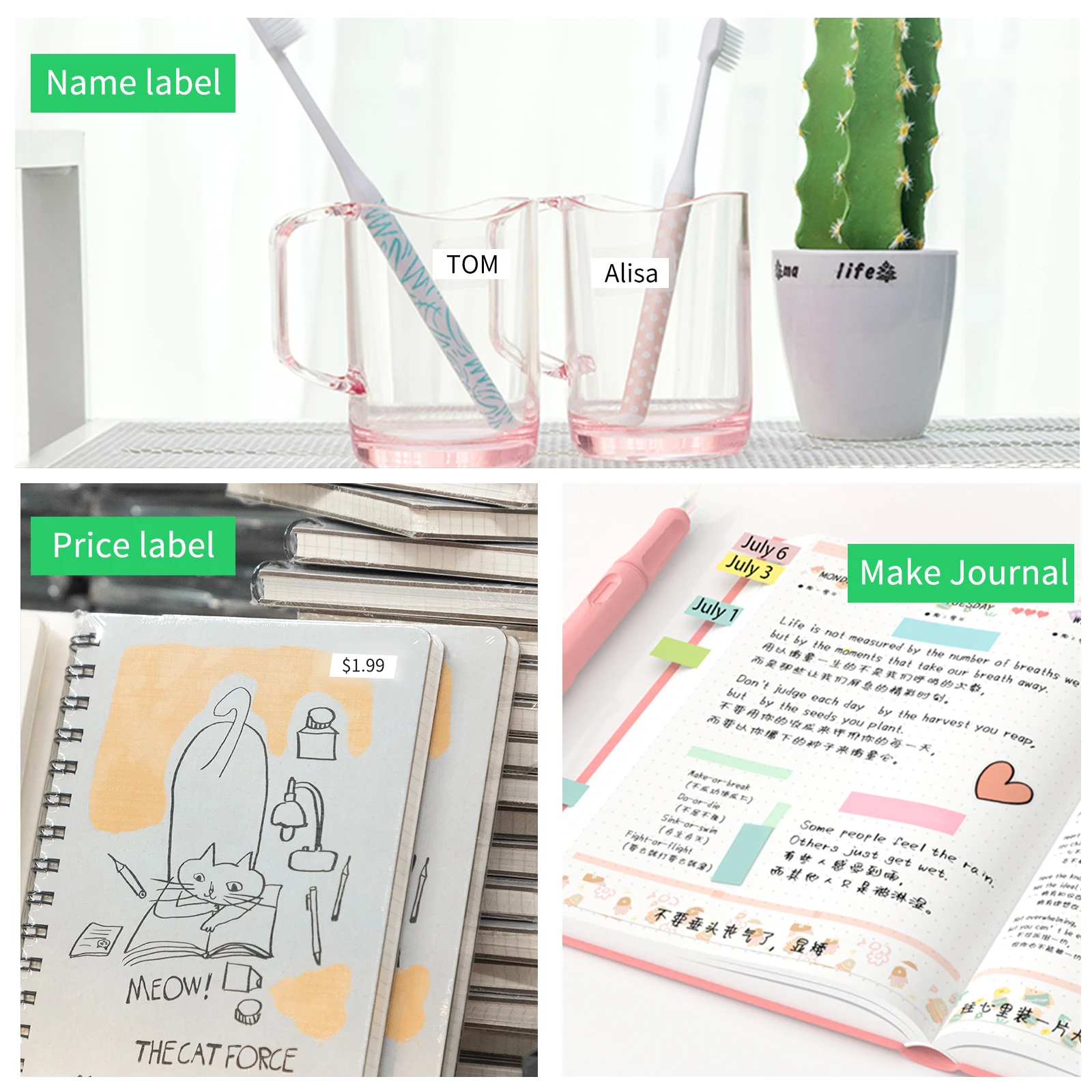 Мини принтер PeriPage L1 карманный Bluetooth для этикеток стикер без чернил портативный