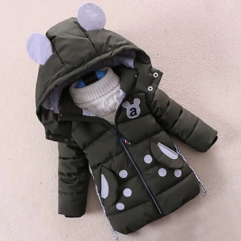 Children Boys Winter New Down Cotton Jackets Little Boys Outwear Clothing Kids Parka Warm Thicken Coat For Boys Clothes Suit
