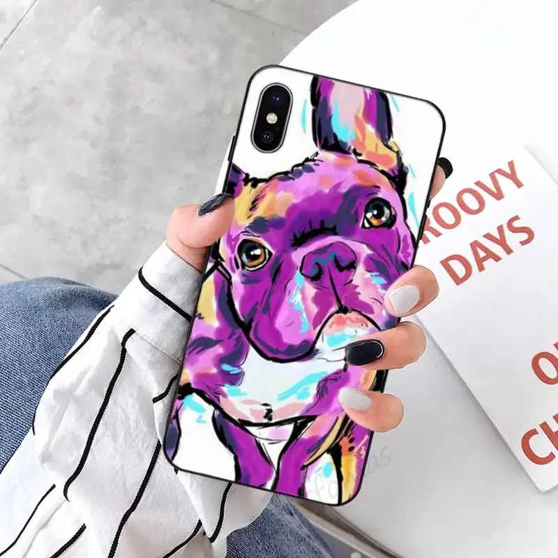 

French Bulldog cute animal luxury protective Phone Case shell for iPhone 11 12 pro XS MAX 8 7 6 6S Plus X 5S SE 2020 XR