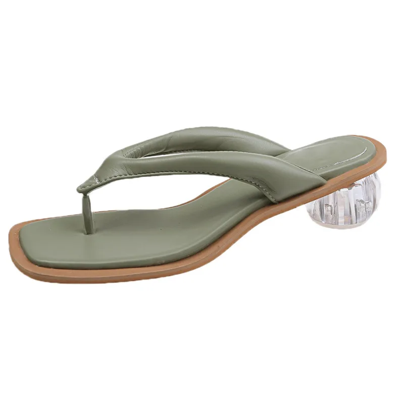 

Fairy Style Crystal special-shaped and herringbone women's sandals 2020 new square toe sandals summer net red half