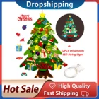 DIY фетровая Рождественская елка светодиодный Ной гирляндой, новогодняя дверь, настенные украшения, Искусственная елка для детей