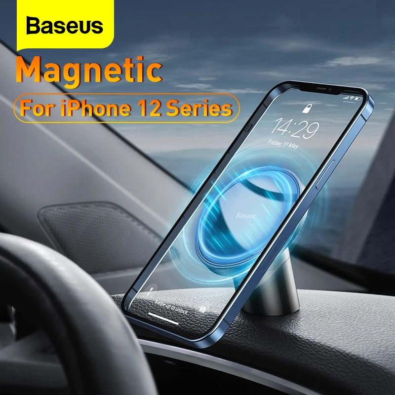 

Baseus Magnetic Car Phone Holder for iPhone 12 Pro Mini Smartphone Air Vent Universal Car Phone Stand Support Clip Mount Holder