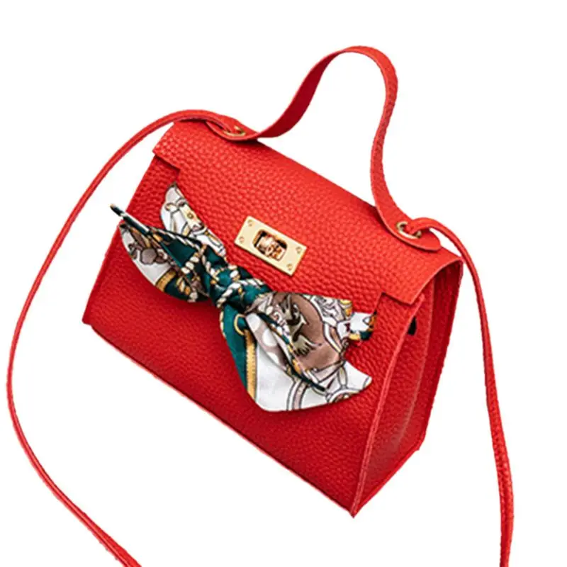 

Women PU Leather Handbag Shoulder Lady Crossbody Bag Tote Messenger Satchel Purse with Scarf Decor