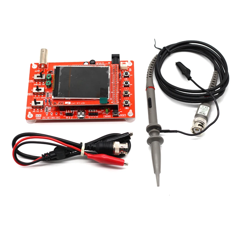DIY цифровой осциллограф комплект 2 4 дюймов Tft DSO Yarboly 138 с P6100 зонд DC 6MHz 100MHz Сфера