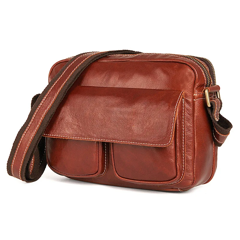 

Men's Shoulder Bag Real Leather Man Casual Fashion Vintage Business Travel Messenger Bags Male