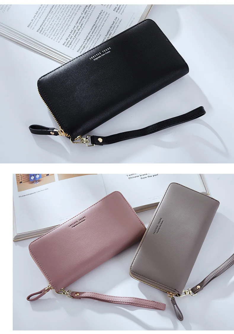 Wristband Women Long Clutch Wallet Large Capacity Wallets Female Purse Lady Purses Phone Pocket Card Holder Carteras