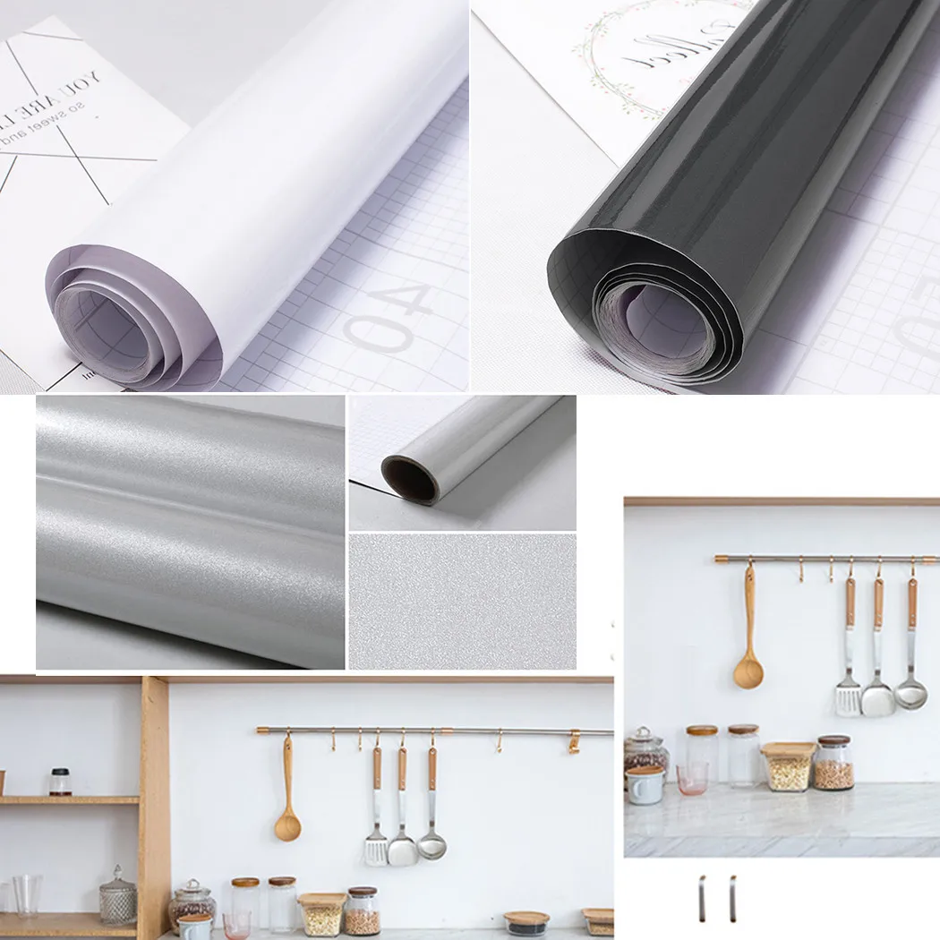 

Vinyl Glitter Self Adhesive Wall Sticker Solid Color DIY Waterproof Wall Sticker Home Decor Film Living Room Kitchen Door Poster