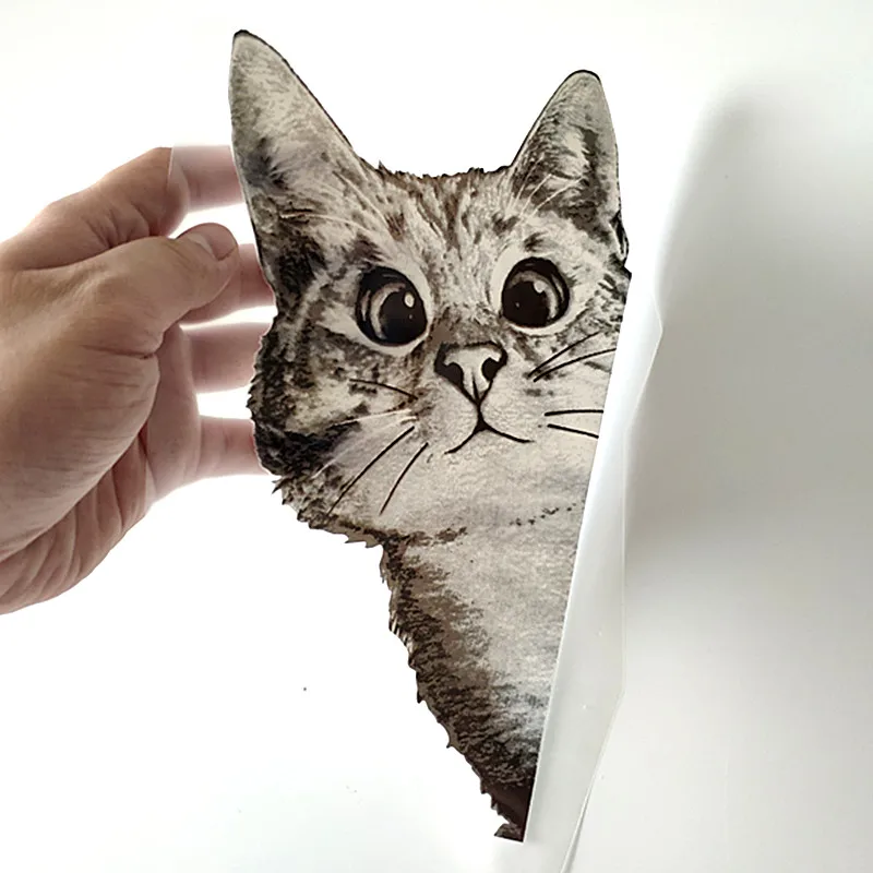 Модная нашивка в виде животных сделай сам 28 см смешные 3d наклейки с котом