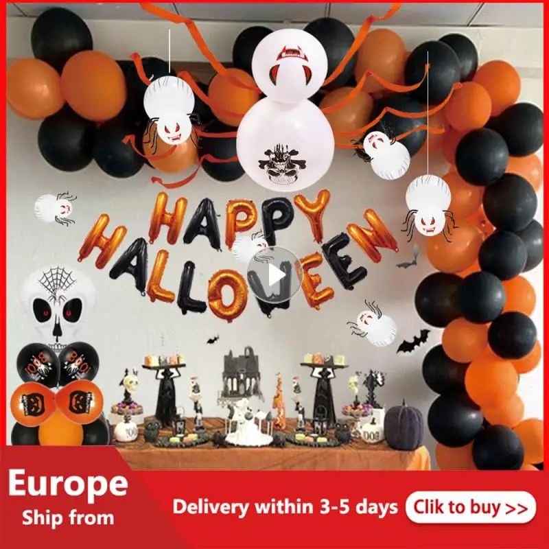 

Украшение для вечерние НКИ на Хэллоуин, воздушные шары в виде паука, призрака, фестиваля, вечеринки, украшение для дома с привидениями на Хэл...