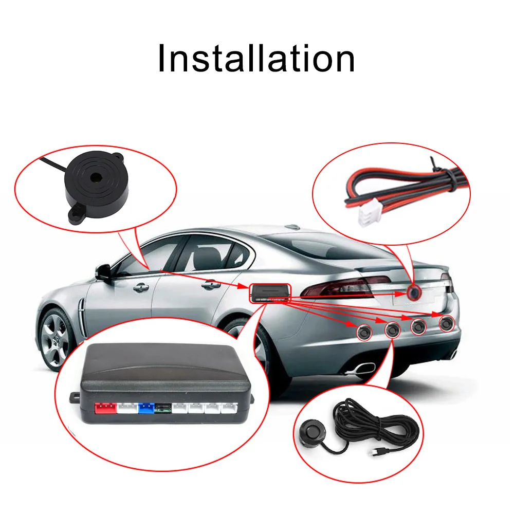 Автомобильный парктроник без дисплея с 4 датчиками парковочная система Smartour