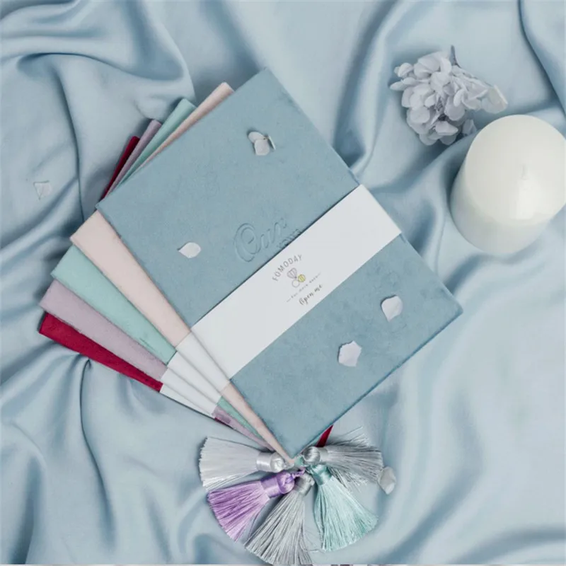 Бархатный Чехол с кистями романтическая свадебная книга Свадебный Ретро подарок