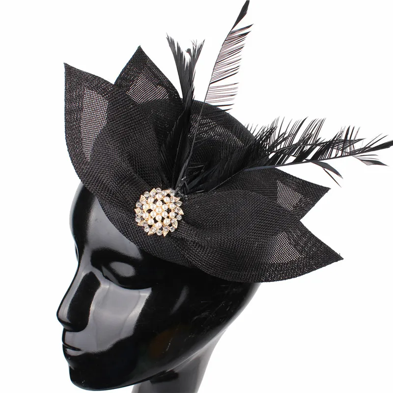 

Vintage Hair Fascinators Hat Fashion Wedding Headwear Women Bridal Chic Headdress Fancy Feather New Design Hair Accessories