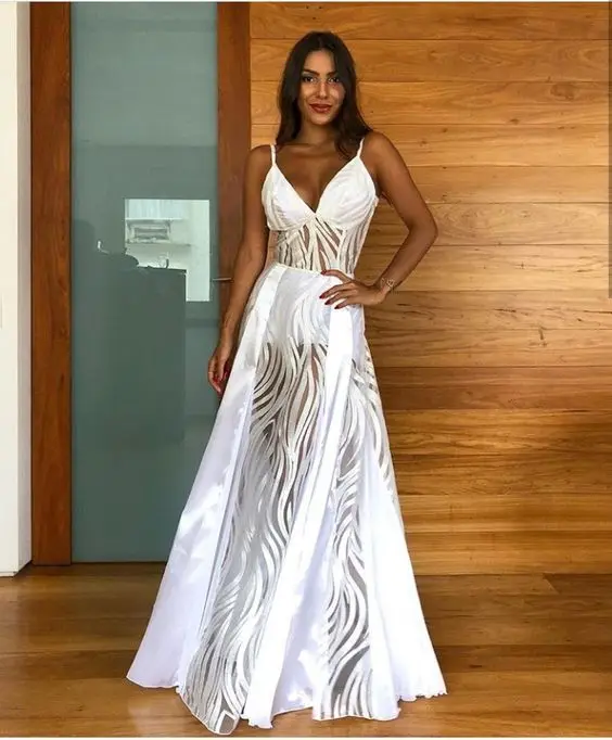

Hot Luxury Elegant 2021 Evening Dress Bride Gown Lace&Sequins Robe de soir Suitable for Parties Plus Size Woman dresses