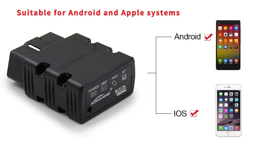 Wi Fi KW902 OBD2 12 в автомобильный диагностический инструмент двигателя для iPhone Android OBDII