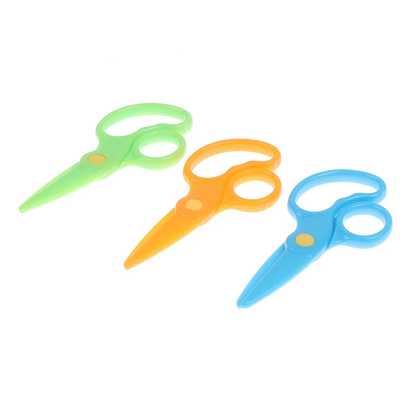 

1 PC Children's Scissors Plastic Safety Scissors Baby Art Paper Cutting New DIY Colorful Paper Cutting Folding Toys Tools Gifts