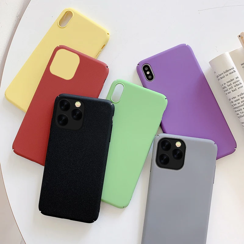 Ультратонкий матовый чехол для телефона iphone 12 Mini 11 Pro Max XR Xs X 10 8 7 6 6s Plus жесткий