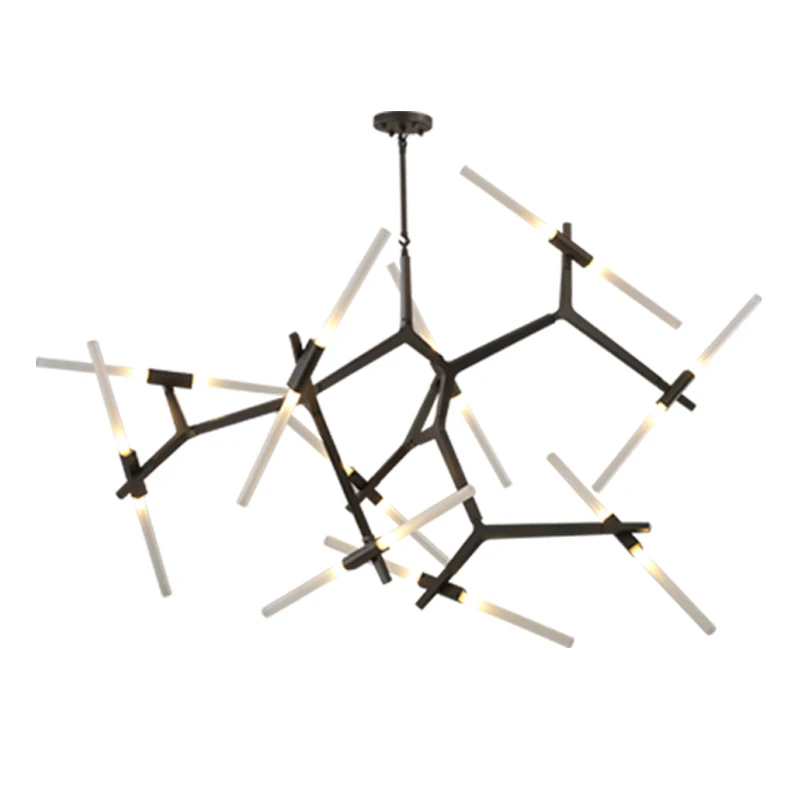 

Post-Modern Creative Living Room Restaurant Industrial Style Firefly Designer Personality Staircase Herringbone Tree Branch