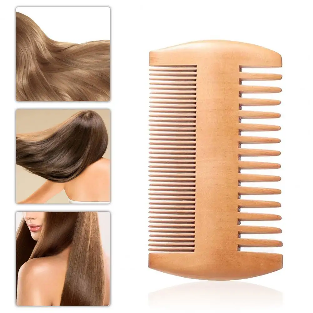 

Comb Natural Minimalistic Peach Wood Double-sided Massage Beard Comb for Gift