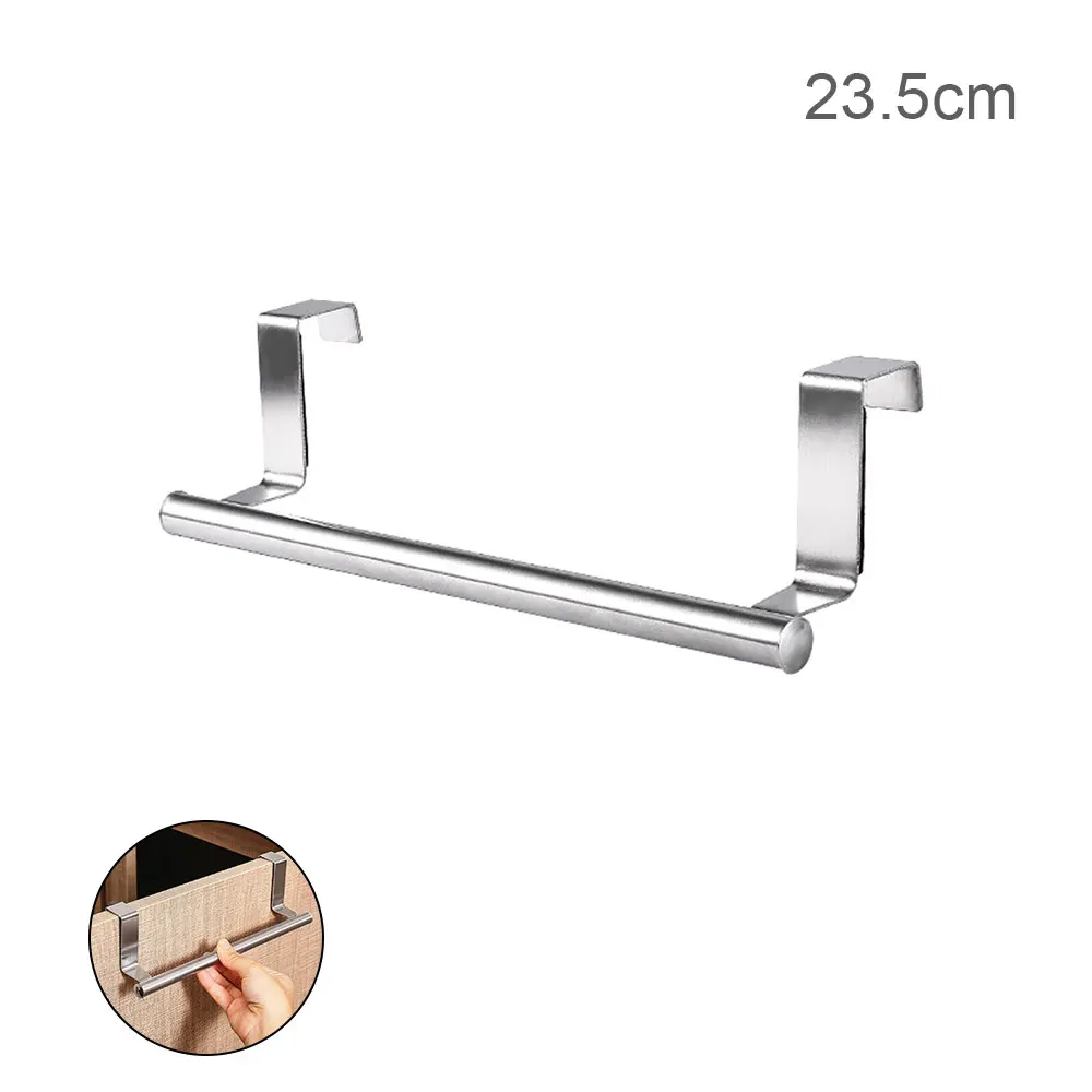 

Door Hook Shelf Stainless Steel Bathroom Towel Rack Kitchen Cabinet Cabinet Door Cabinet Hanging Sundries Storage Rack