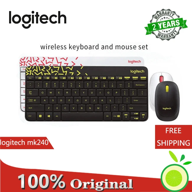 logitech mk240 nano wireless keyboard and mouse combo compact keyboard contoured mouse for laptop desktop pc gaming free global shipping