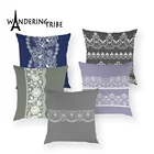 Винтажный чехол для подушки с цветочным рисунком, потертый шикарный домашний декоративный чехол для подушек, чехол для диванной подушки, чехол для подушки