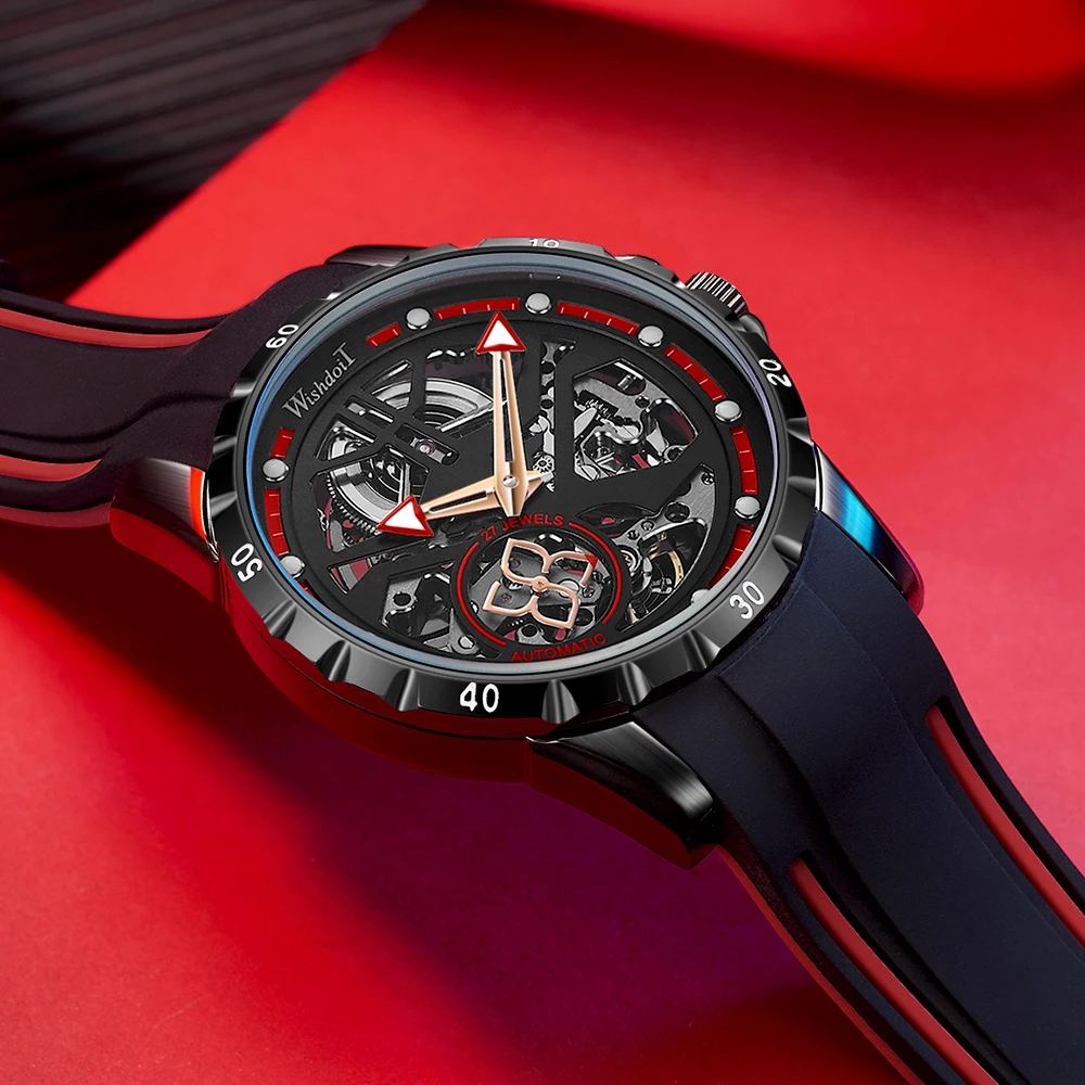 WISHDOIT оригинальные модные мужские часы с турбийоном автоматические машины