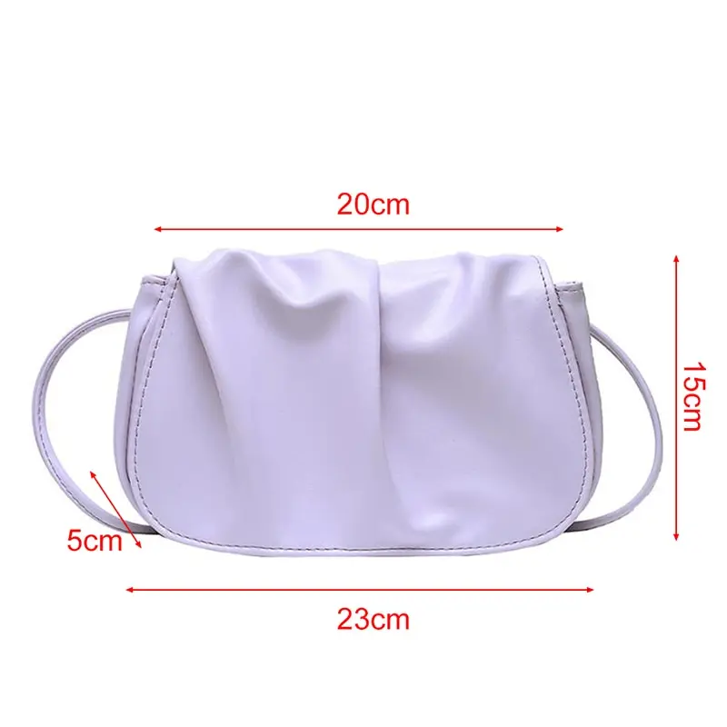

Women Cute Small PU Leather Handbag Crossbody Bag Fresh Cloud Shoulder Bag