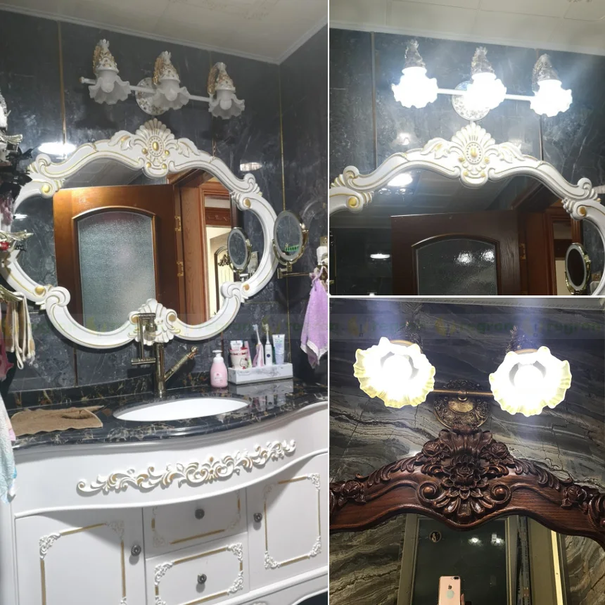 E14 стеклянный абажур для светодиодной лампы Ванная комната Светильник туалет