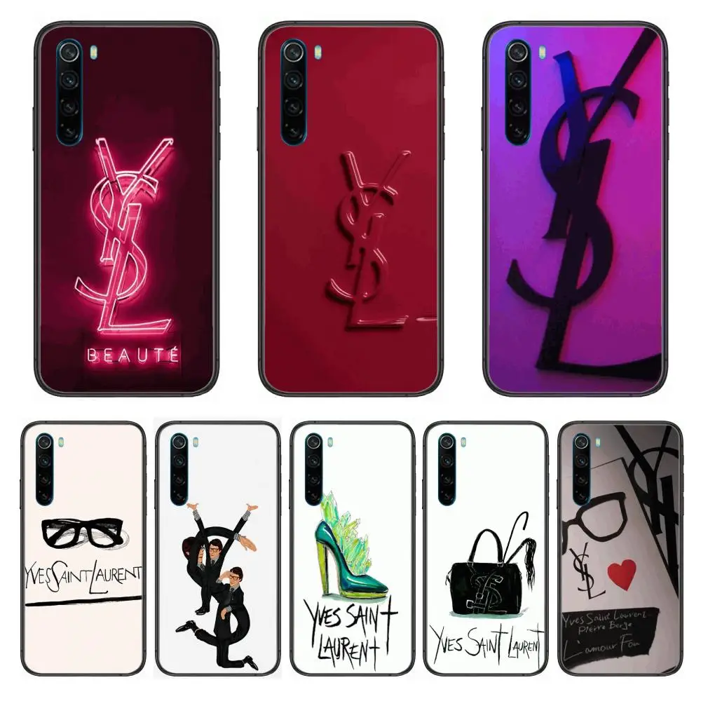 

French brand phone case cartoon Phone Case For XiaoMi Redmi Note 9S 8 7 6 5 A Pro T Y1 Anime Black Cover Silicone Back Pretty