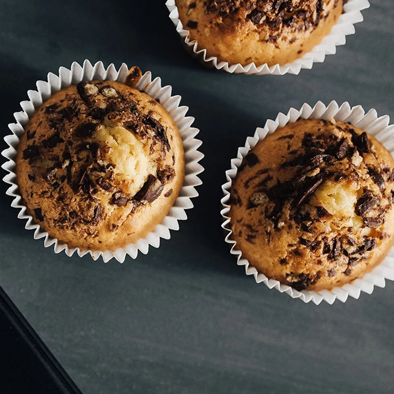 100 Oil-proof Barreled Rainbow Cake Paper Cup Baking Muffin Chocolate Sticky Rice Tray Party Mini Cups | Дом и сад