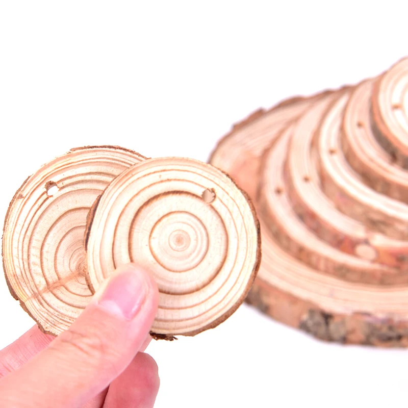 1 шт. необработанный натуральный разрез длинная круглая тарелка деревянные чипы