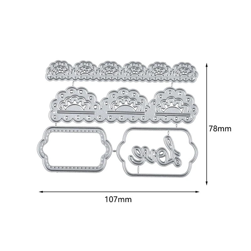 GJCrafts ремесленные штампы зубчатые Металлические Стальные режущие кружева