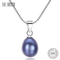 doteffil new pearl pendant necklace 925 silver necklace women charm jewelry natural freshwater pearl free shipping female gift