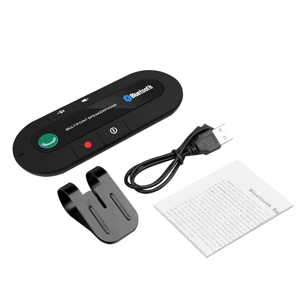 

Sun visor Bluetooth Car Kit Handsfree Wireless Bluetooth Receiver MP3 music Player USB cable Hands Free load speakerphone