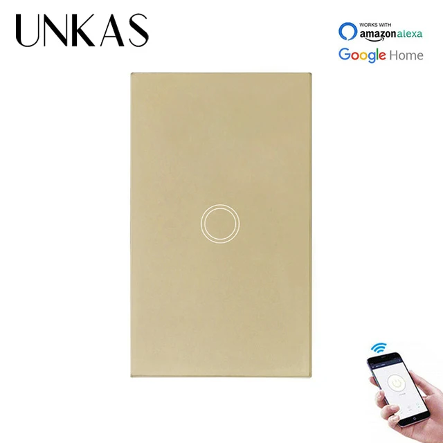 Роскошная кристаллическая панель UNKAS американский стандарт Wi-Fi сенсорный