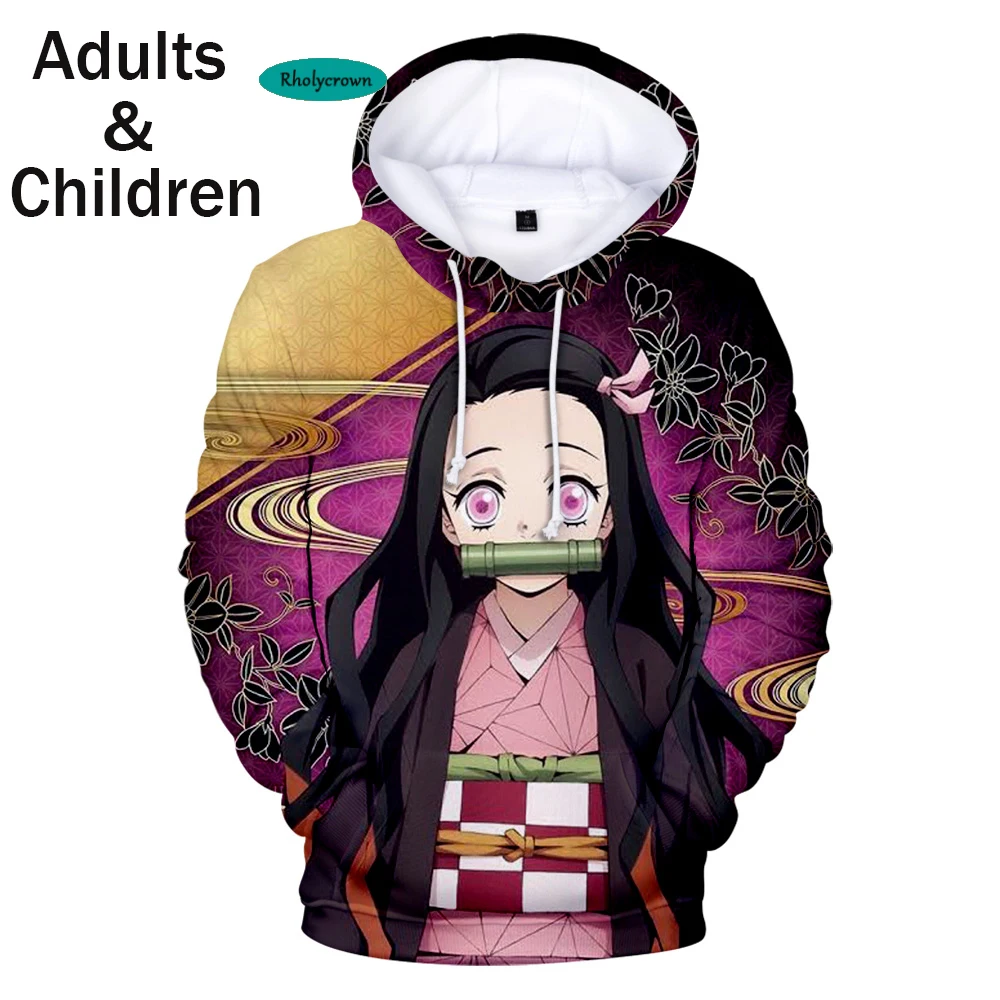 

3D Hoodies Fashion Print Comic Kimetsu no Yaiba Hoodie Sweatshirts Men Women Autumn Kids 3D Demon Slayer Children's Pullovers